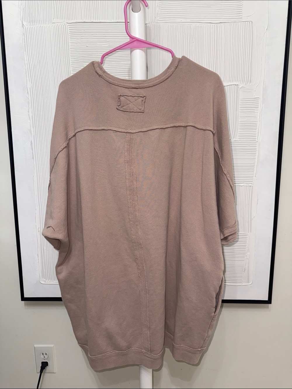 We the Free Mari Muscle pullover Mini Dress Dusty Plum Oversized Sweatshirt boho - Picture 13 of 13